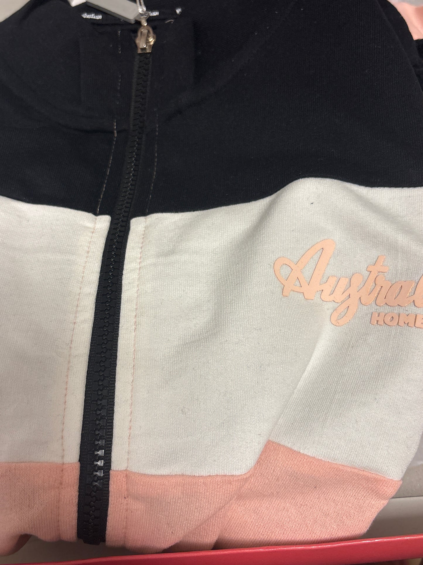 Australian Trainingsanzug Damen in schwarz/weiß/rosa, Größe wählbar
