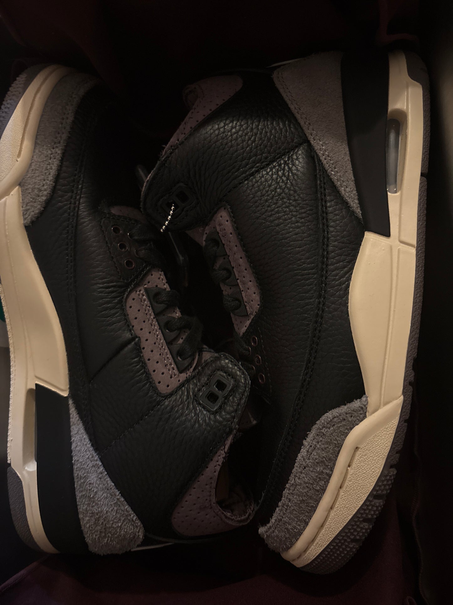 Nike Jordan 3 Retro in grau/schwarz, Gr. Wählbar