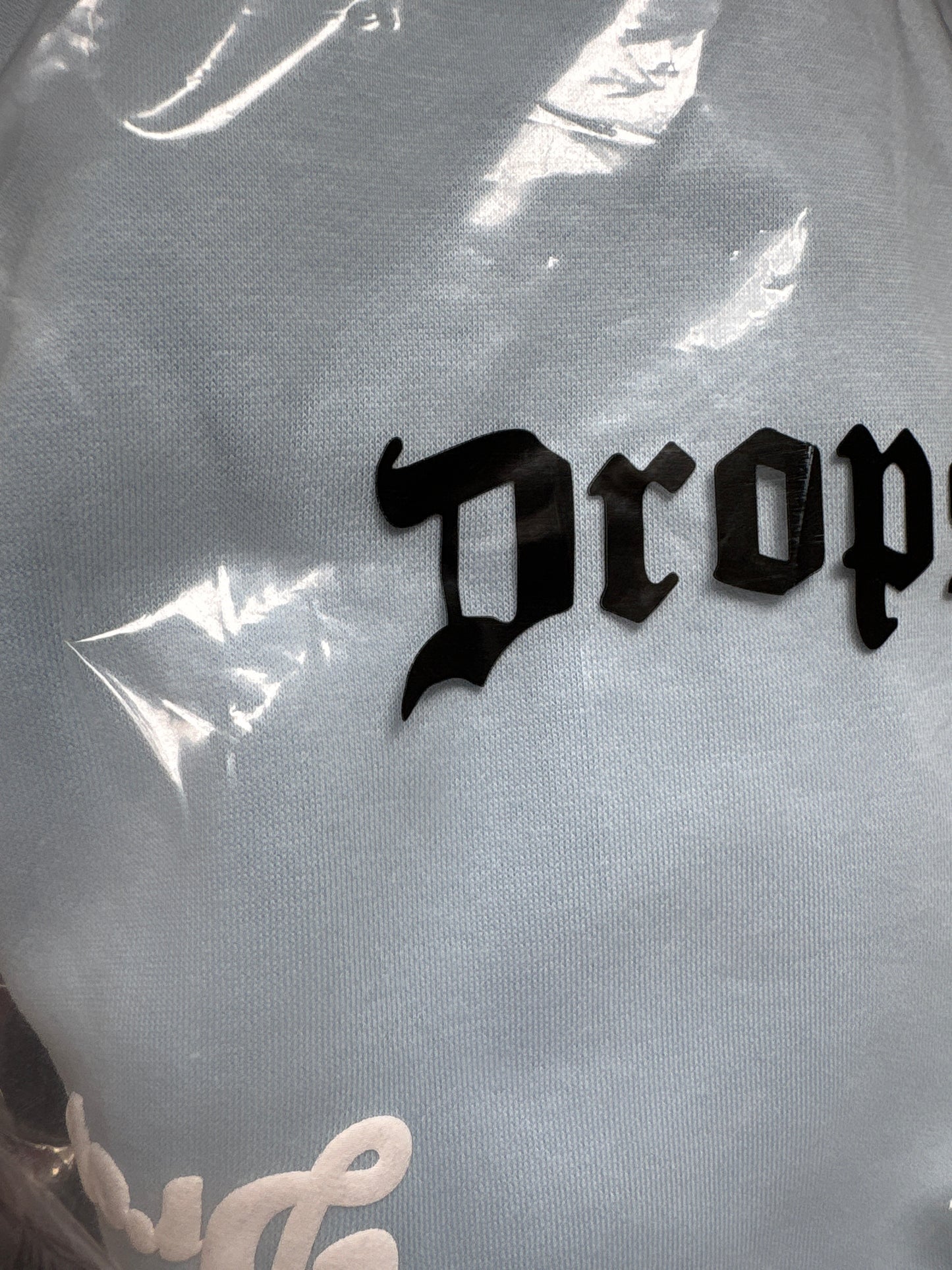 Dropsize Hoodie, Größe M in hellblau/weiss