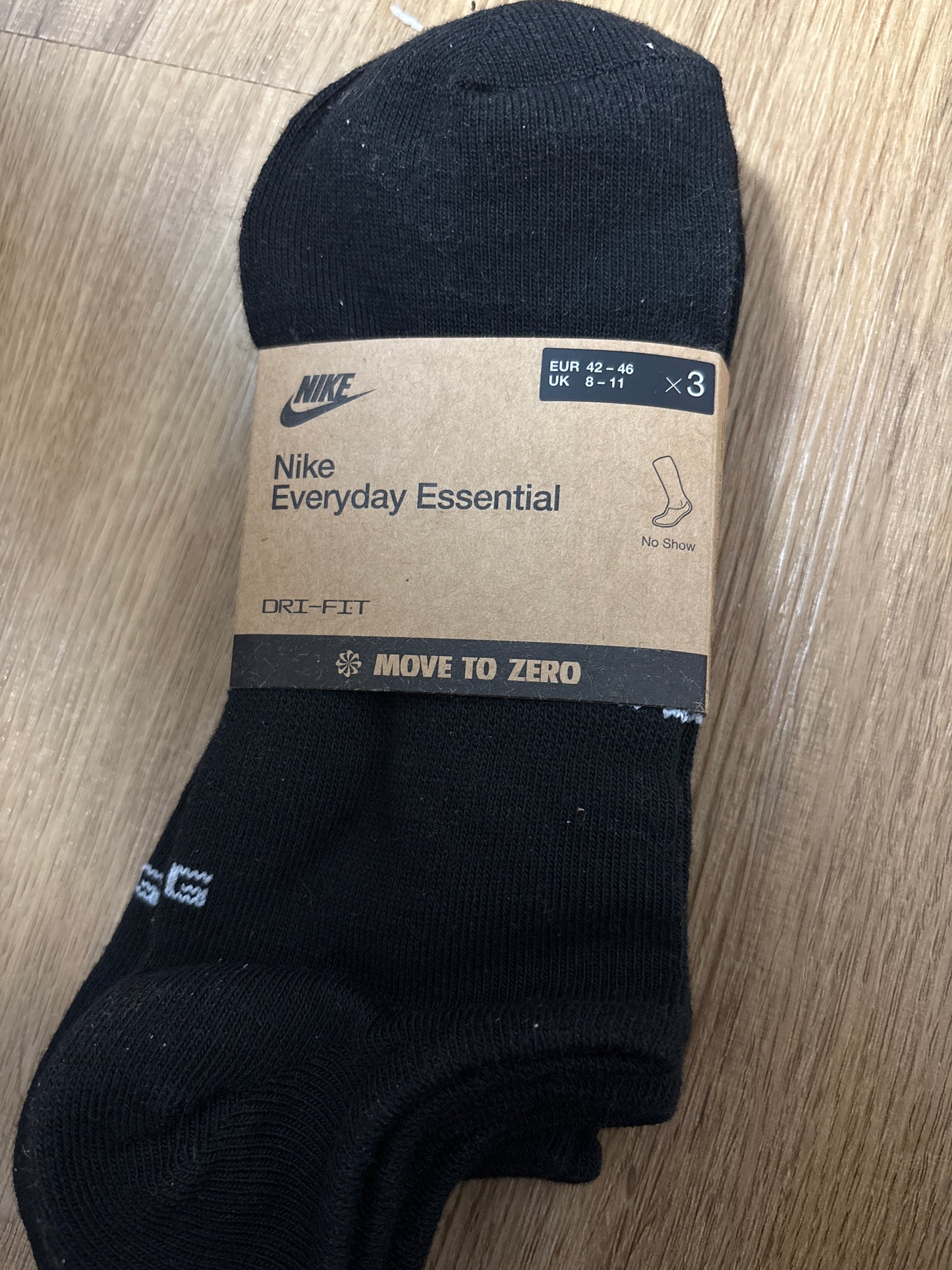 Nike kurze Socken, 3er Pack in schwarz, Größe 42-46