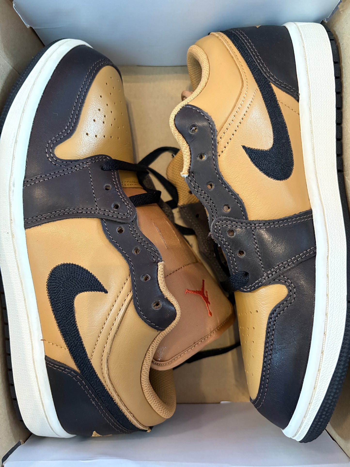 Air Jordan 1 low braun/schwarz, Größe 40,5