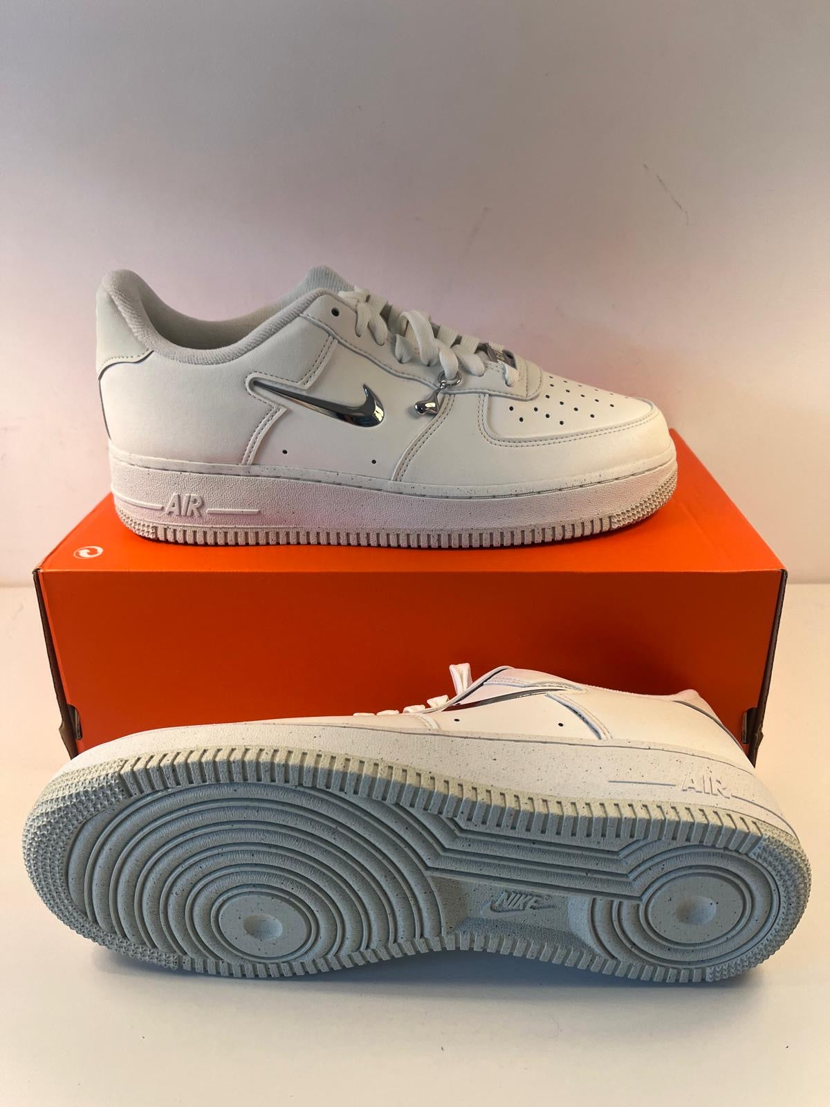 Nike Air Force 1 Jewel altweiss/silber, Größe wählbar