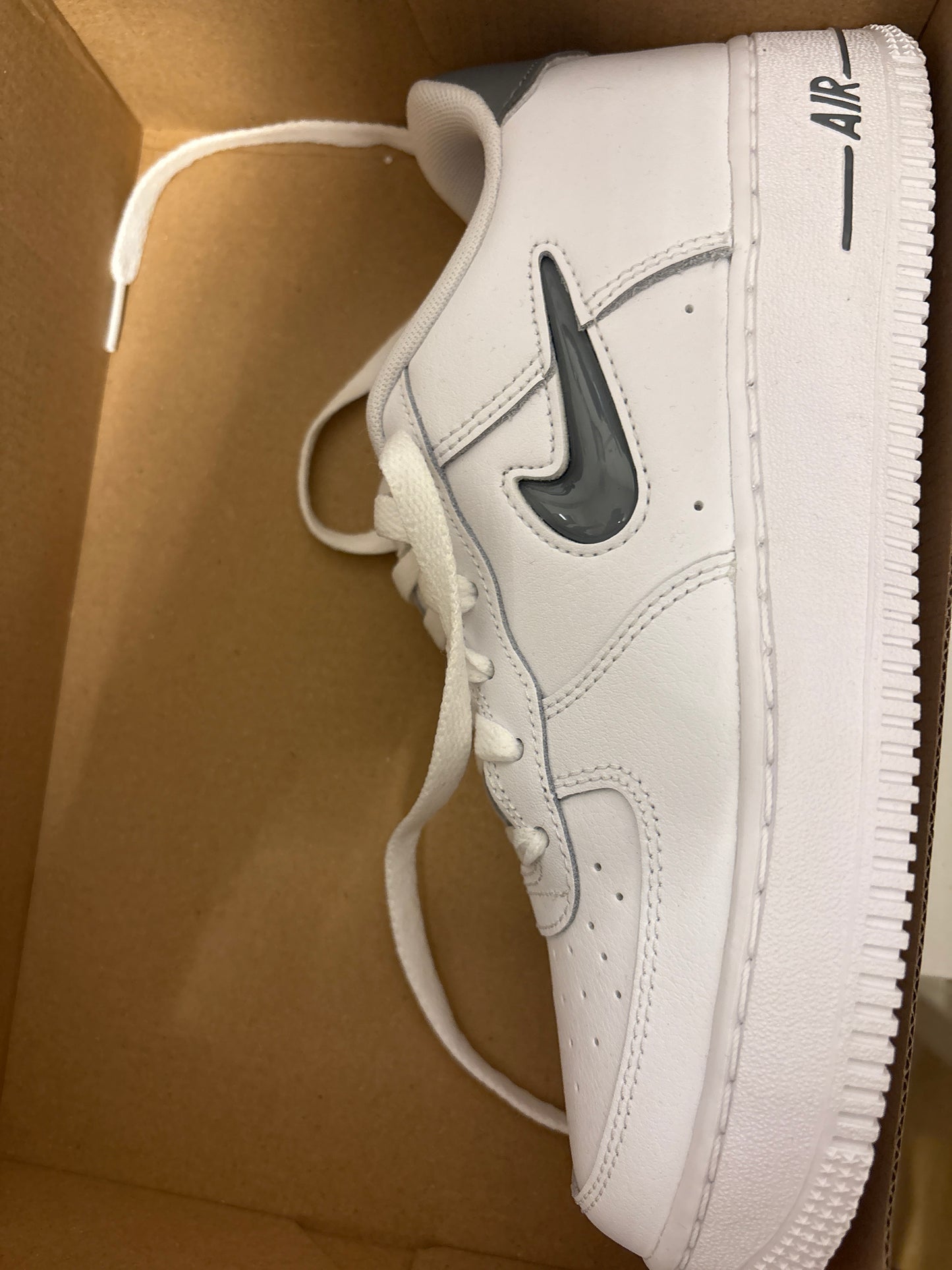 Nike Air Force 1 Jewel weiss/grau, Größe wählbar