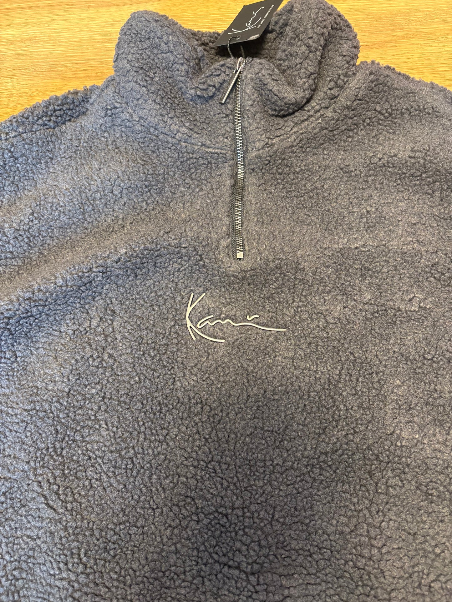 Karl Kani Plüsch Zipper, Größe XL, dunkelgrau