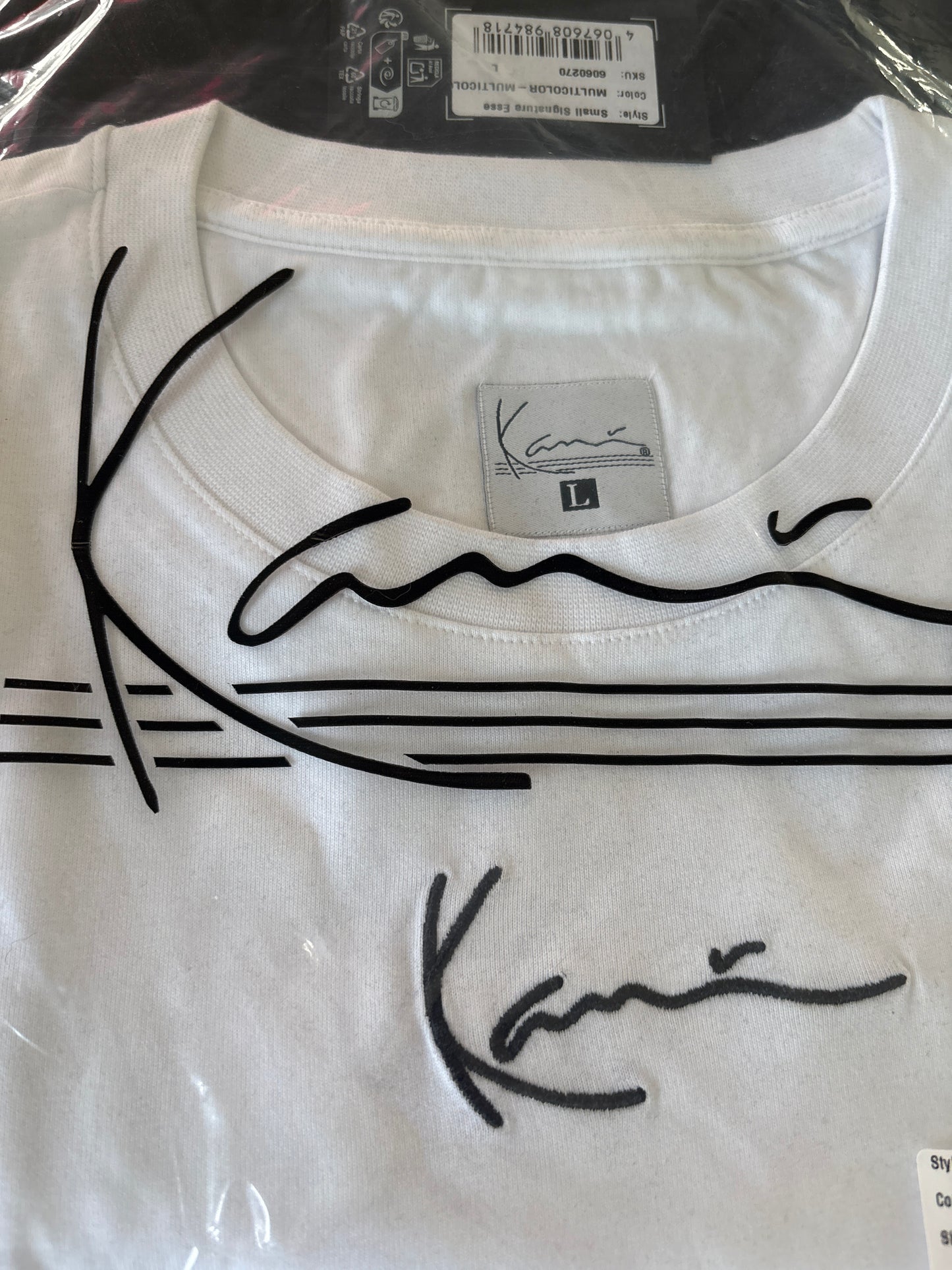 Karl Kani Shirt, Größe L in schwarz/weiss, 2er Set
