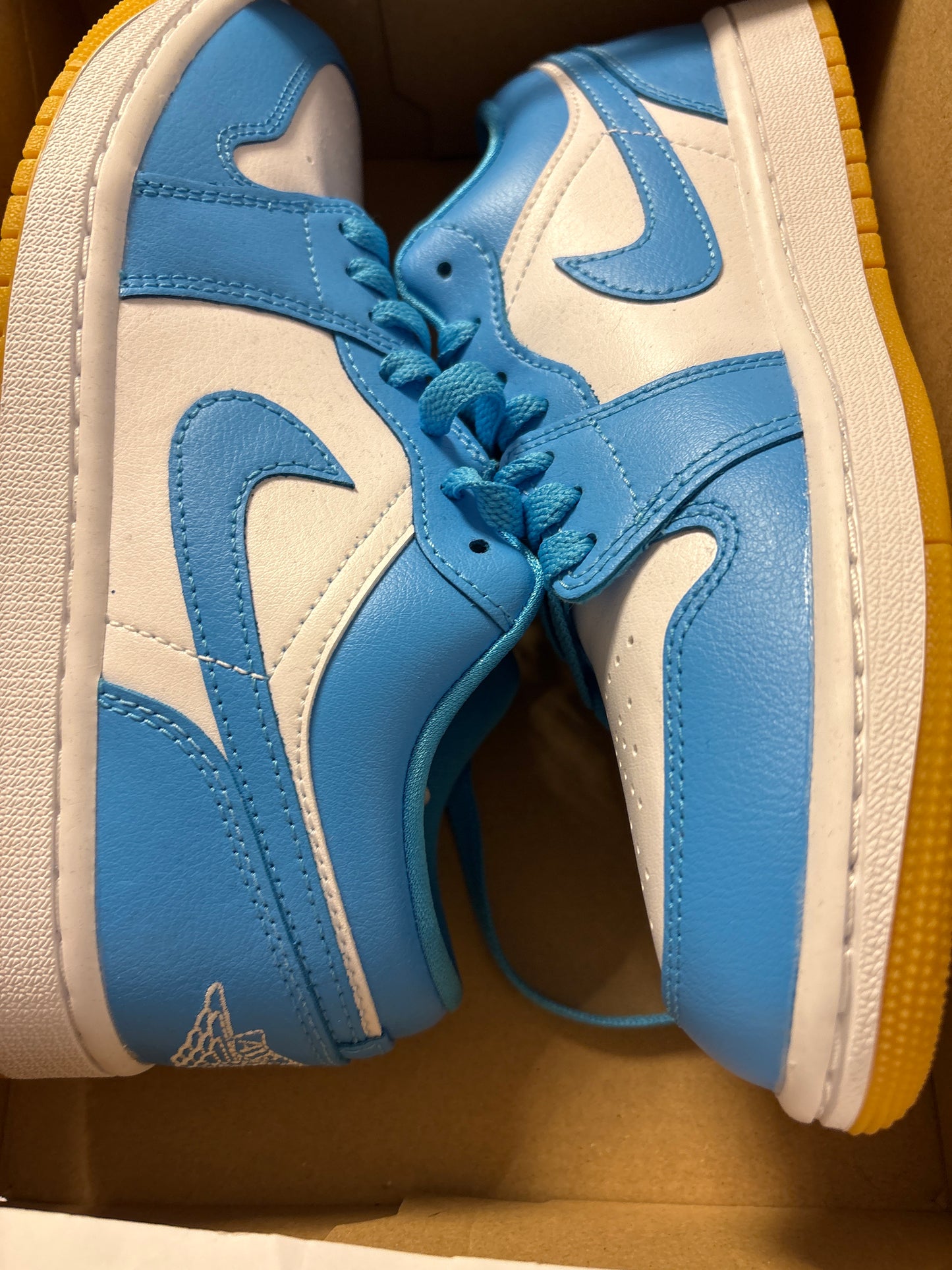 Nike Air Jordan 1 Low weiss/blau, Größe wählbar