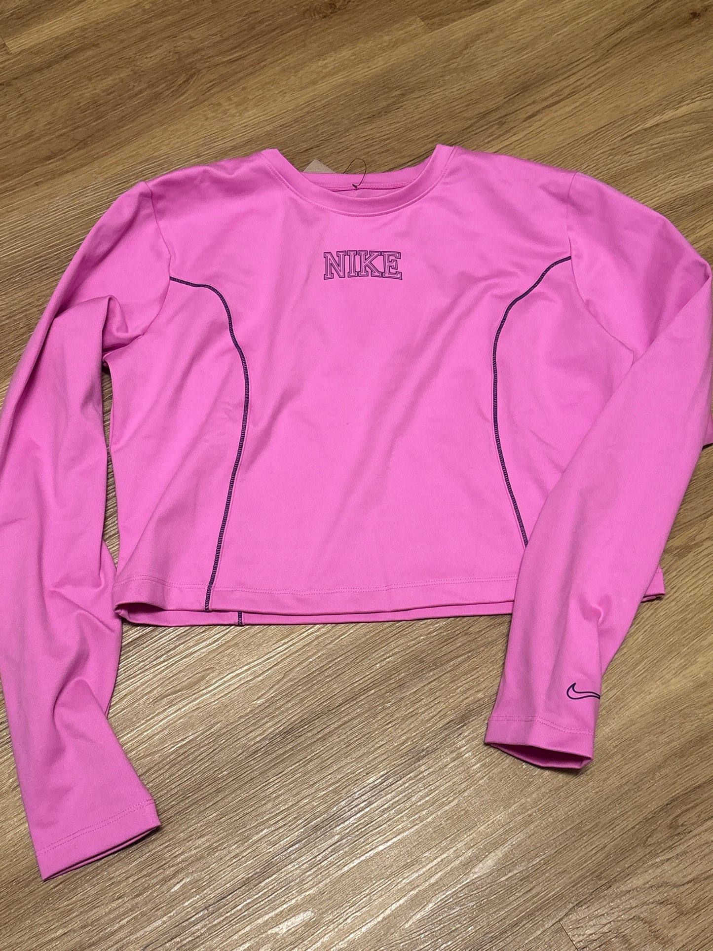 Nike Damen Sport Crop Top in pink, Größe XL