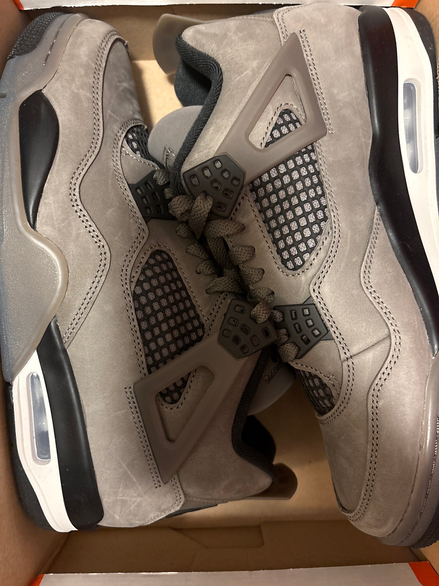 Air Jordan 4 Retro, Braun/schwarz, Größe 45