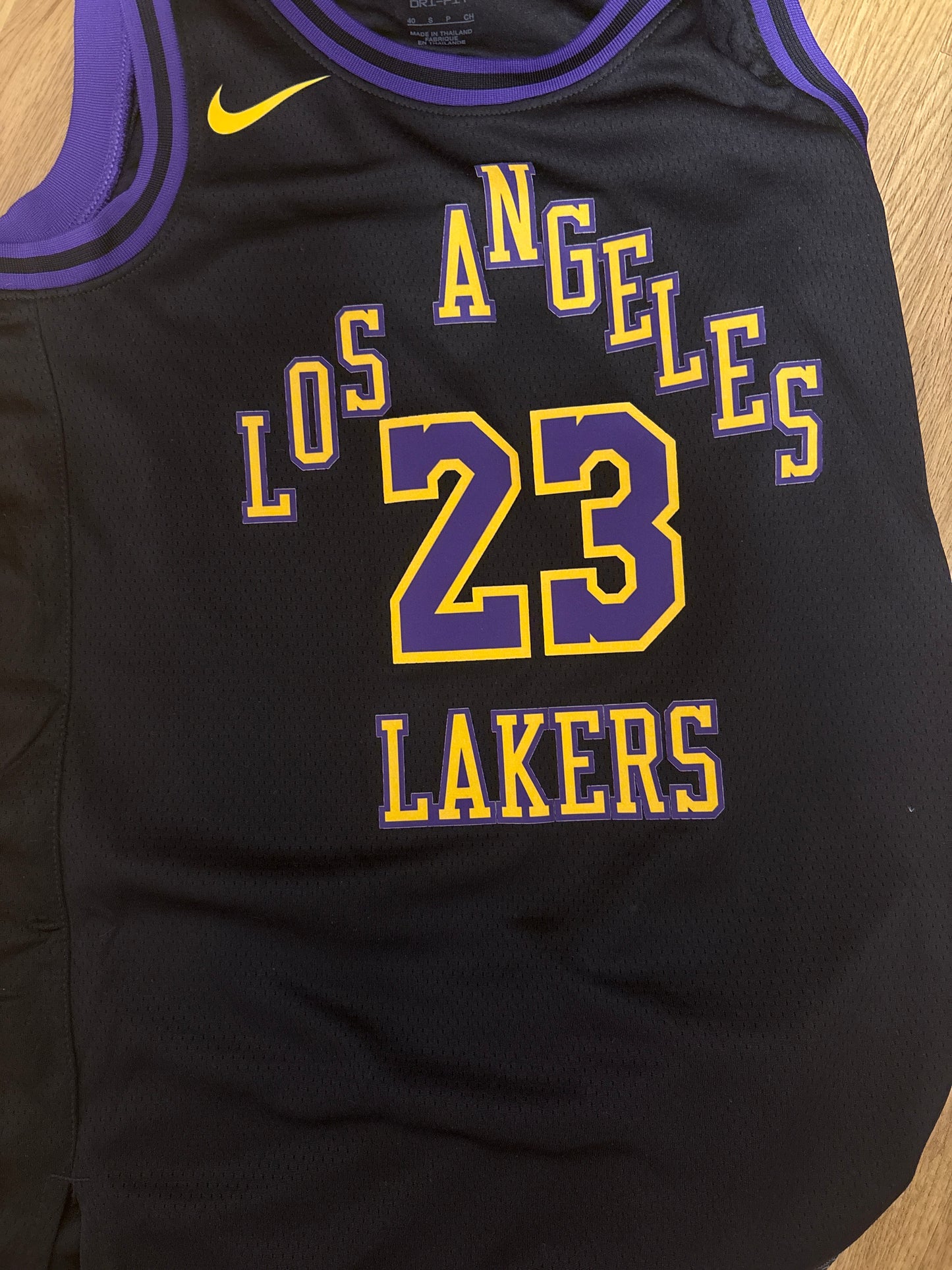 Nike NBA Trikot Los Angeles Lakers, Größe wählbar, lila/schwarz/gelb