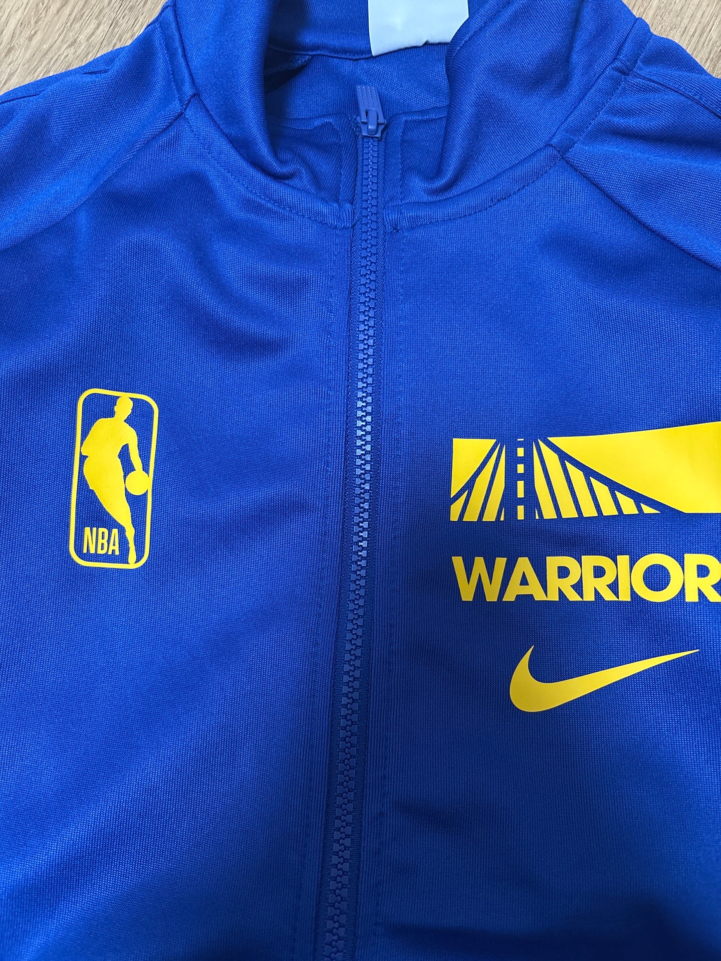 Nike NBA Trainingsjacke Golden State Warriors, Größe wählbar in blau/gelb