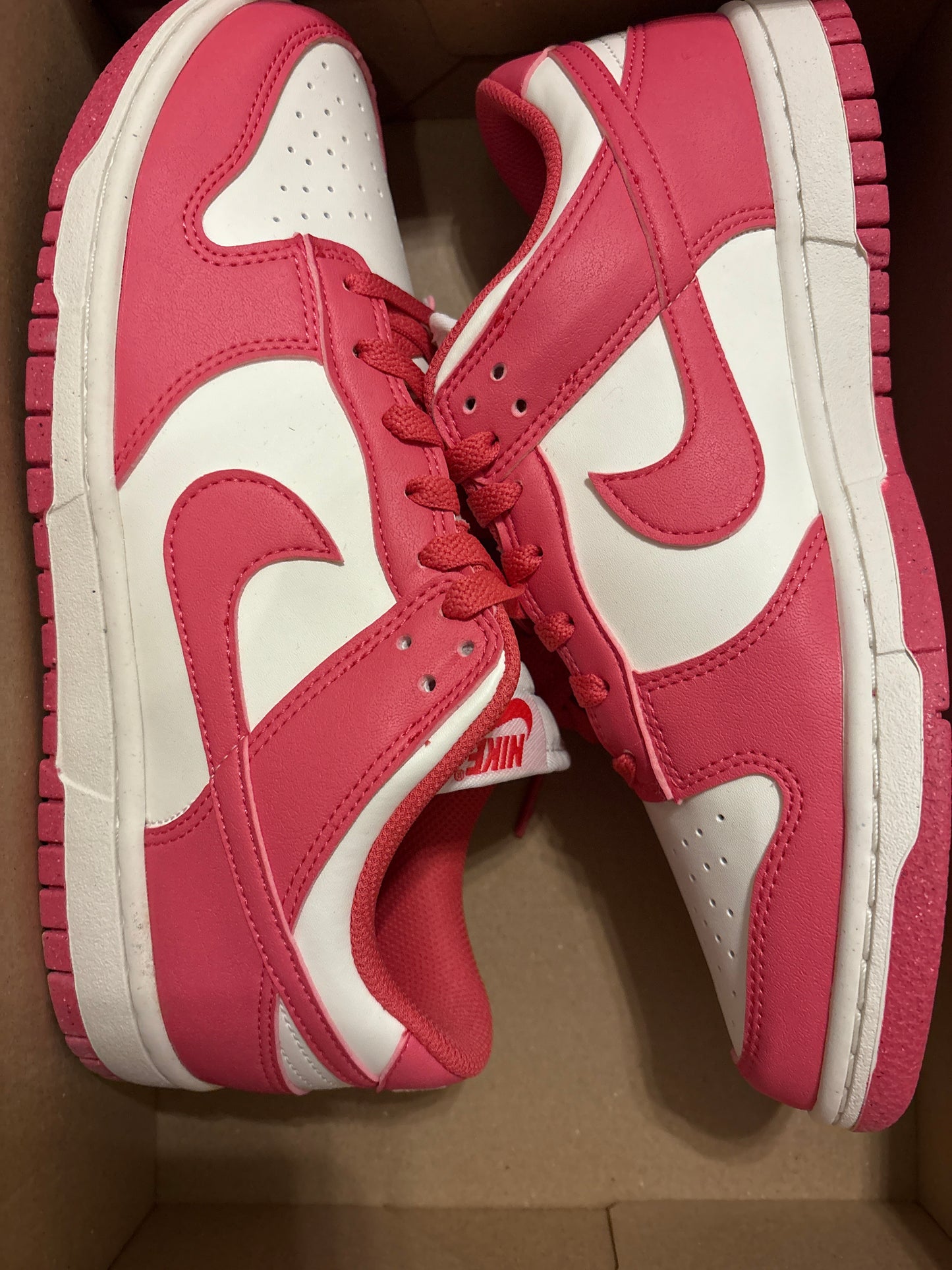 Nike Dunk low weiss/pink, Größe 42