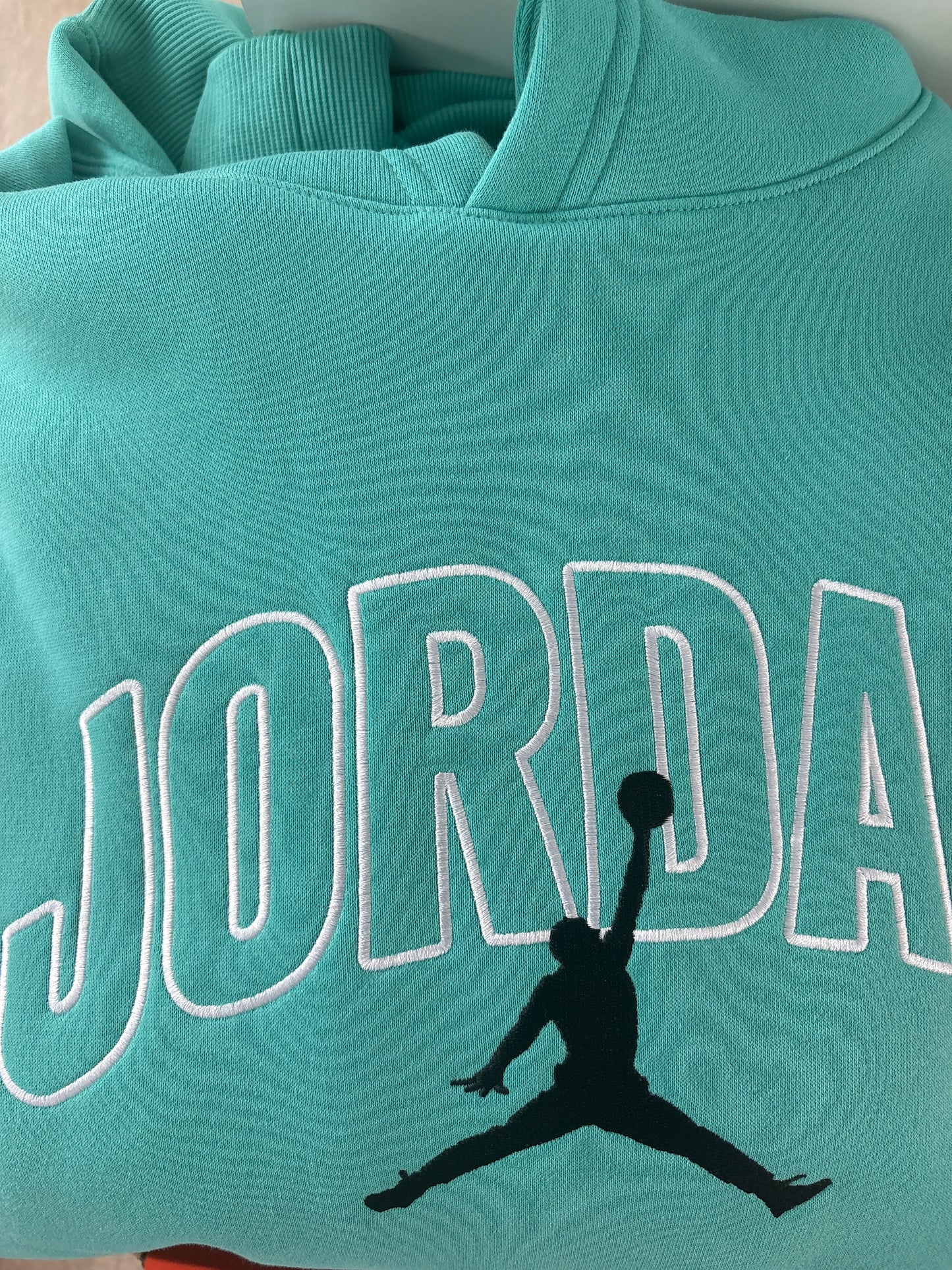 Nike Jordan hoodie schwarz/türkis, Größe wählbar