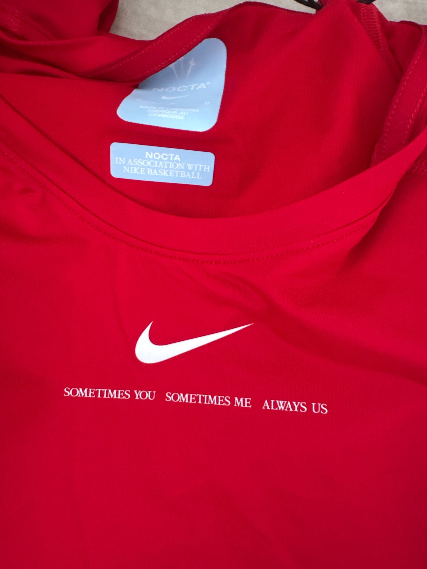 Nike Nocta Shirt Größe wählbar in rot/weiss