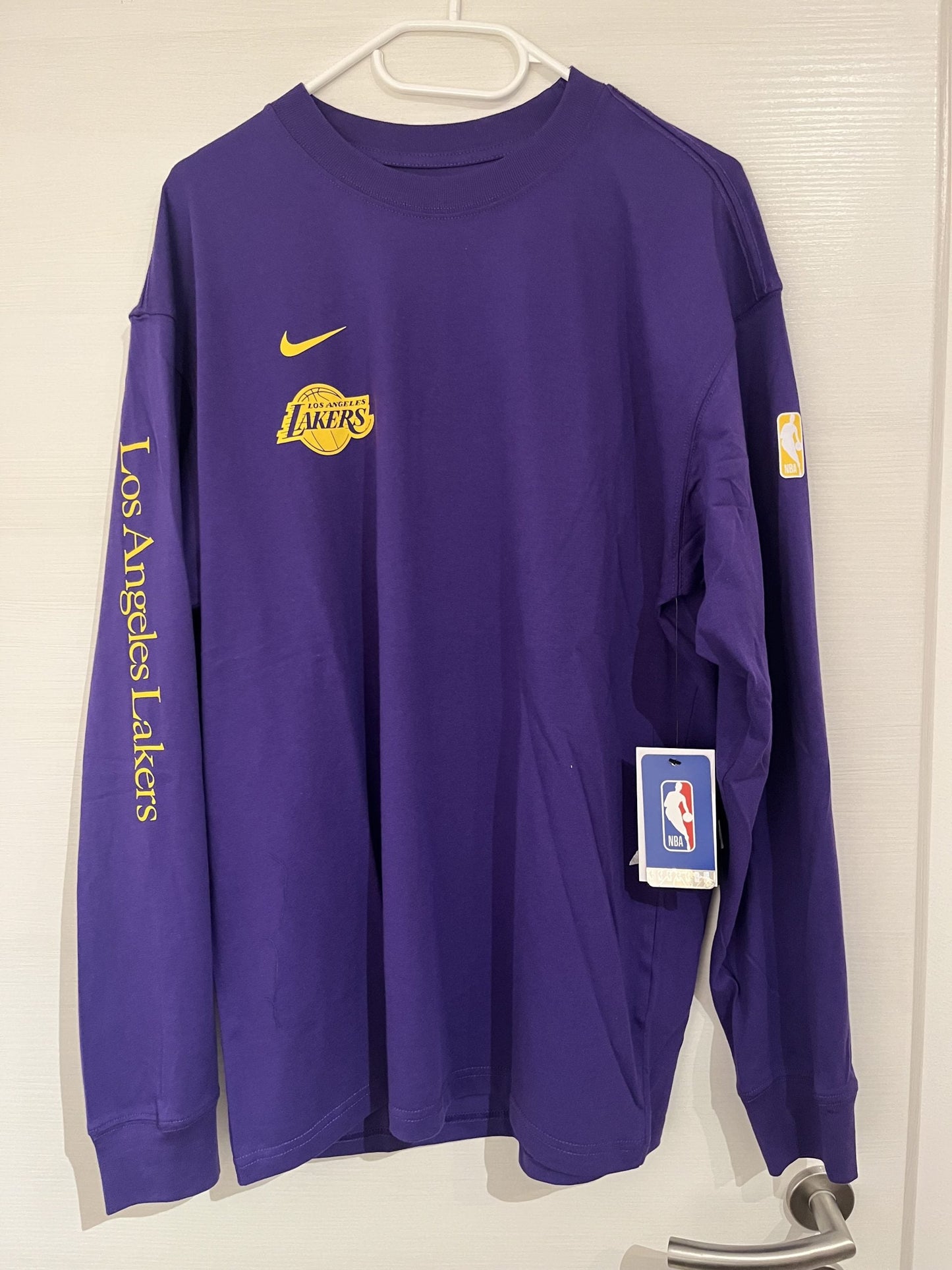 Nike NBA Sweatshirt/Pulli Los Angeles Lakers Herren Größe S in gelb/lila