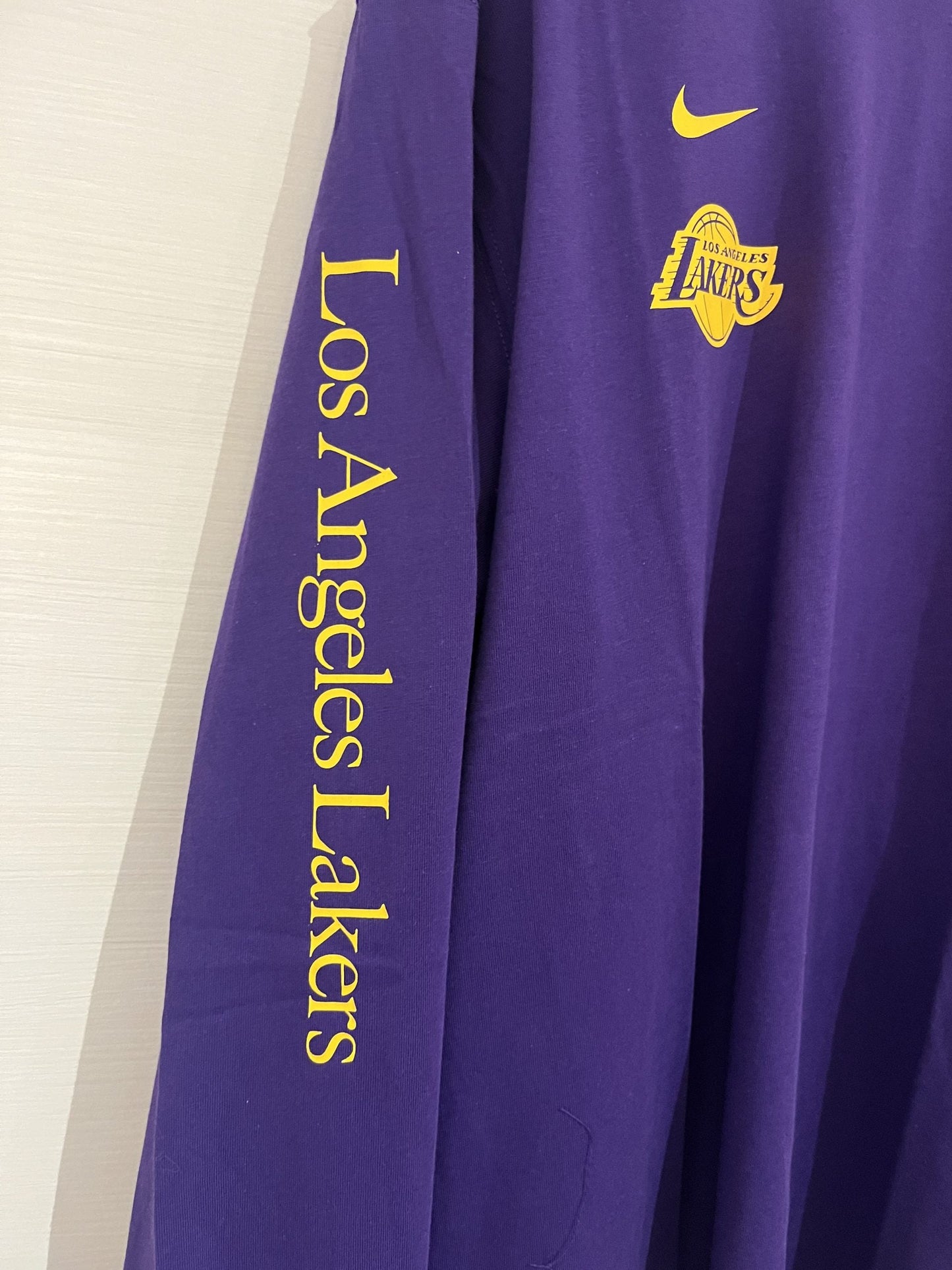 Nike NBA Sweatshirt/Pulli Los Angeles Lakers Herren Größe S in gelb/lila