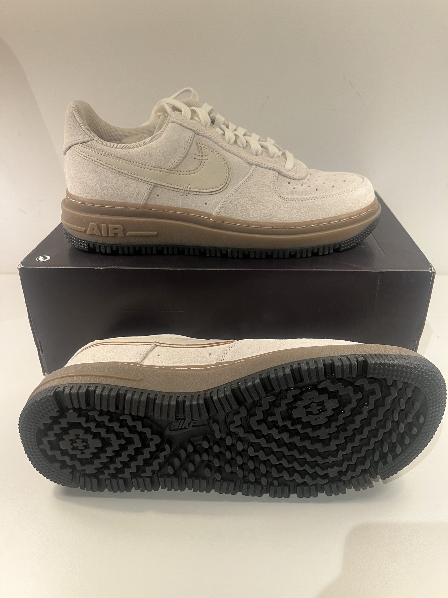 Nike Air Force 1 Luxe beige/braun, Größe wählbar