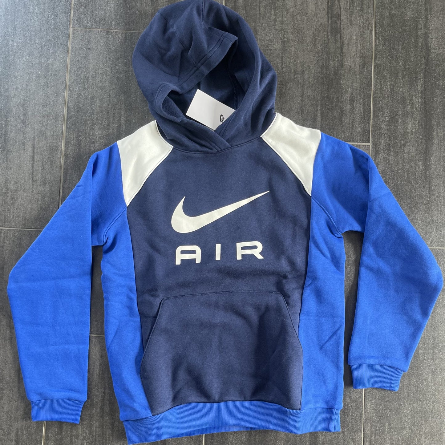 Nike Kinder Hoodie, Größe wählbar in dunkelblau/hellblau/weiss
