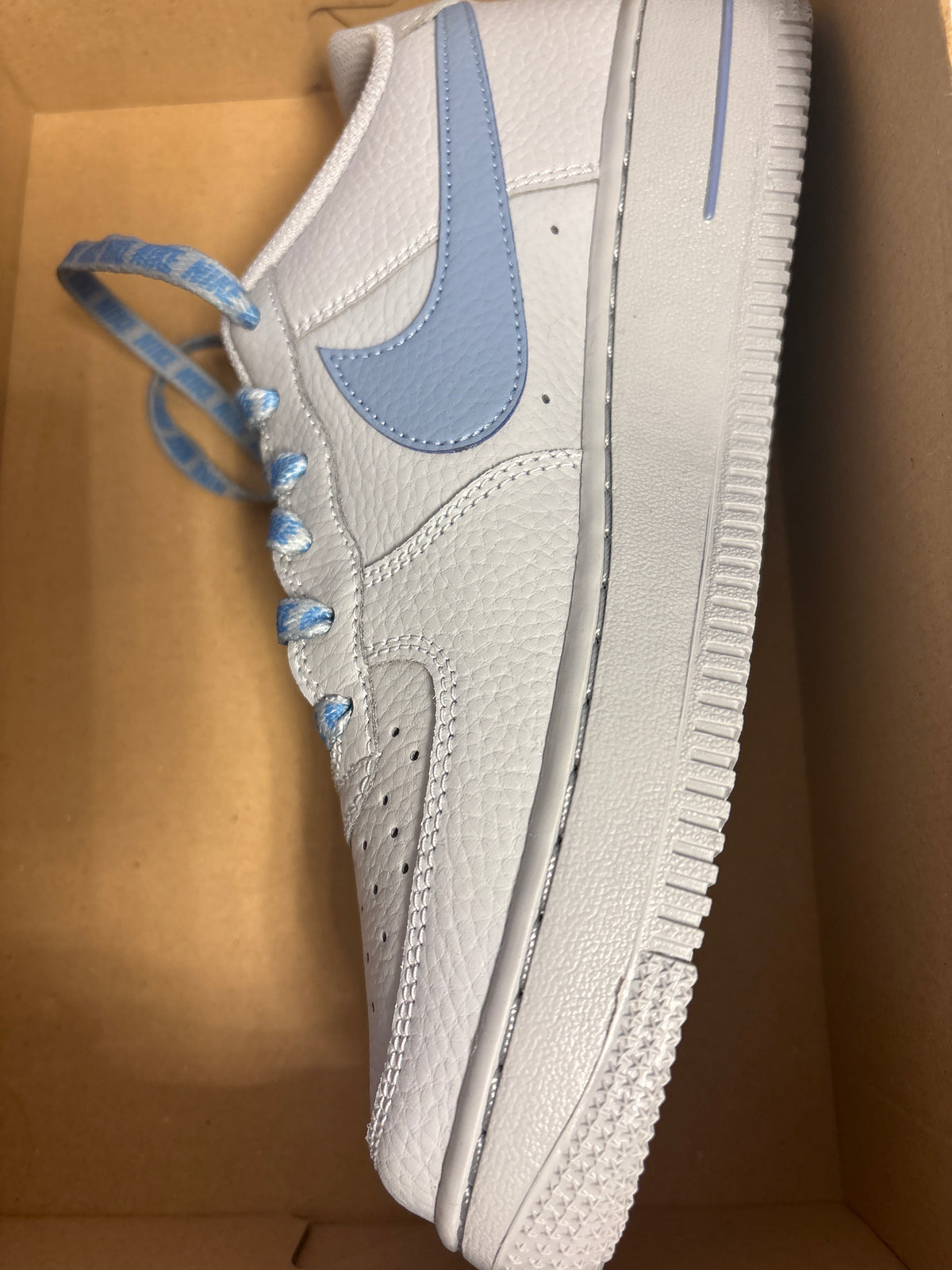 Nike Air Force 1 grau/blau, Größe 38,5