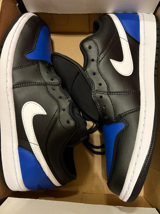 Nike Air Jordan Low weiss/schwarz/blau, Größe 45