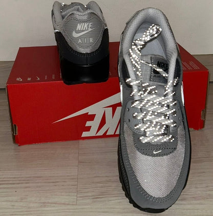 Nike Air Max 90, grau/weiss/schwarz in Größe wählbar
