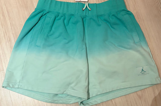 Nike kurze Damen Jordan Hose, türkis übergehend , Größe wählbar