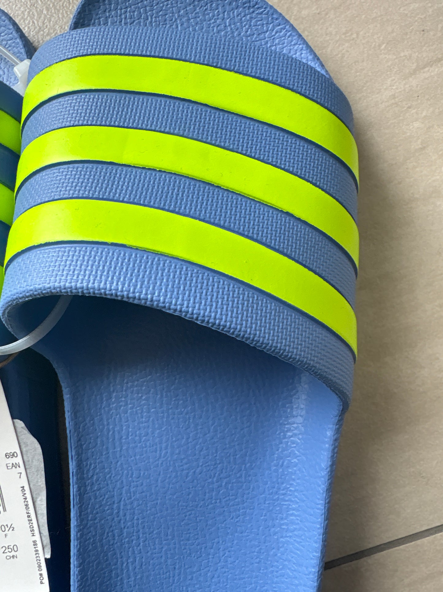 Adidas Badelatschen, Größe wählbar, Farbe blau/neon