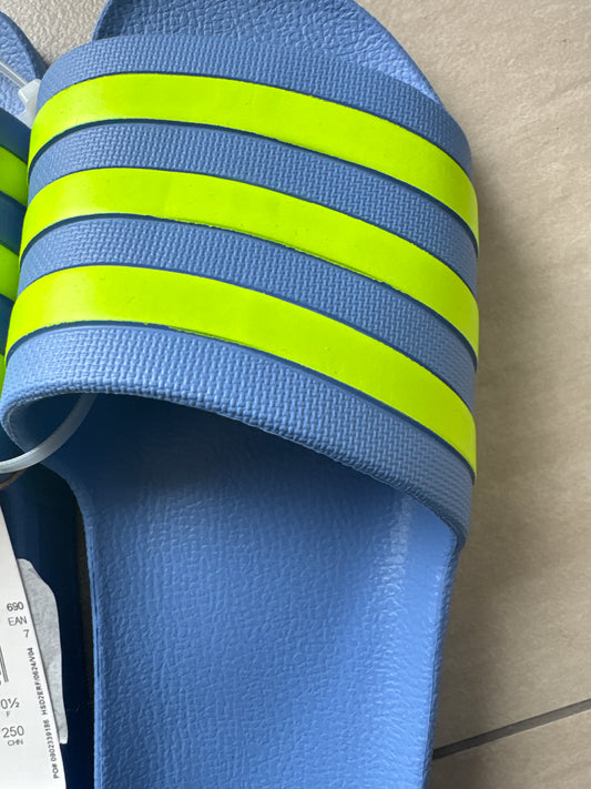 Adidas Badelatschen, Größe wählbar, Farbe blau/neon