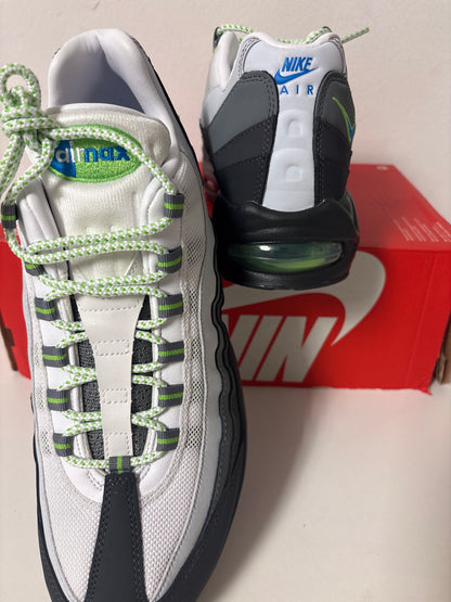 Nike Air Max 95 Big bubble in schwarz/weiss/grünton, Gr. 48,5