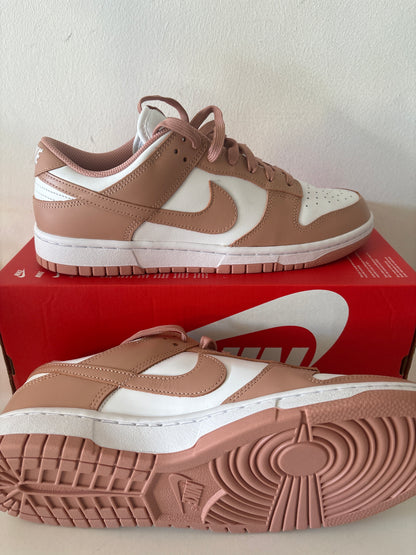 Nike Dunk low weiss/hellbraun, Größe 44