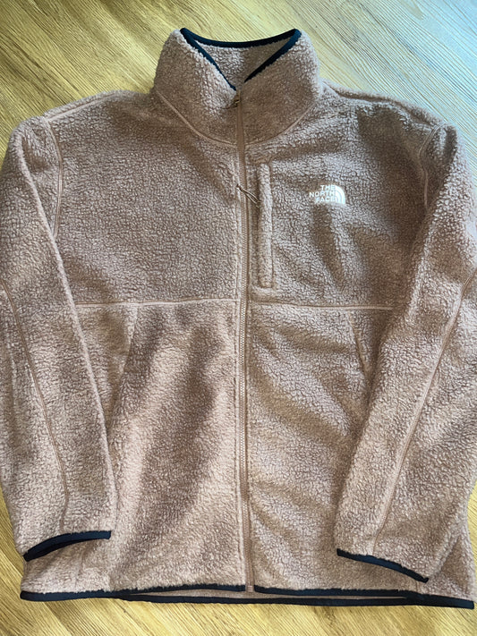 North Face Herren Plüsch Jacke  in braun, Größe XL