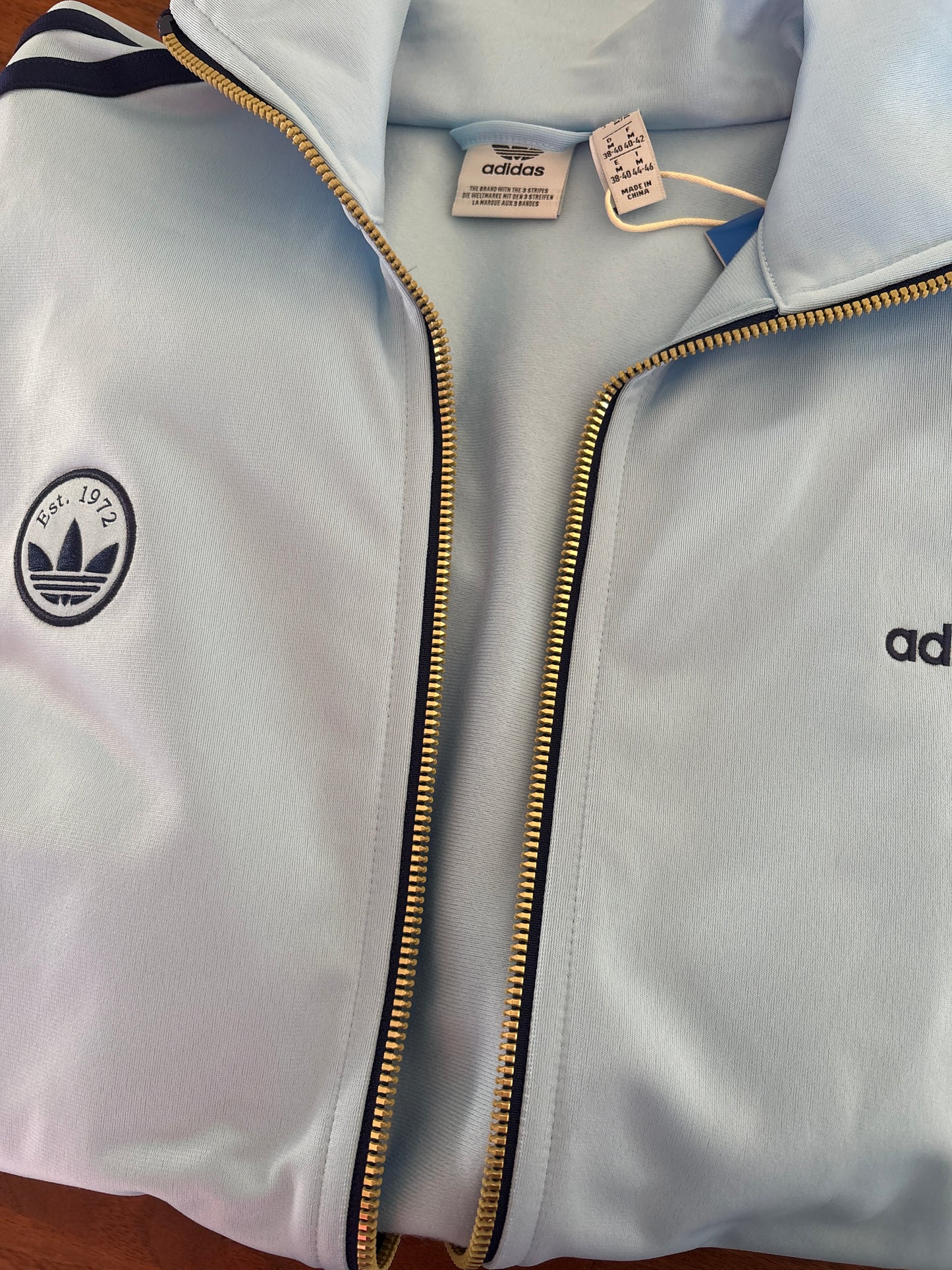 Adidas Trainingsjacke blau/türkis, Größe wählbar