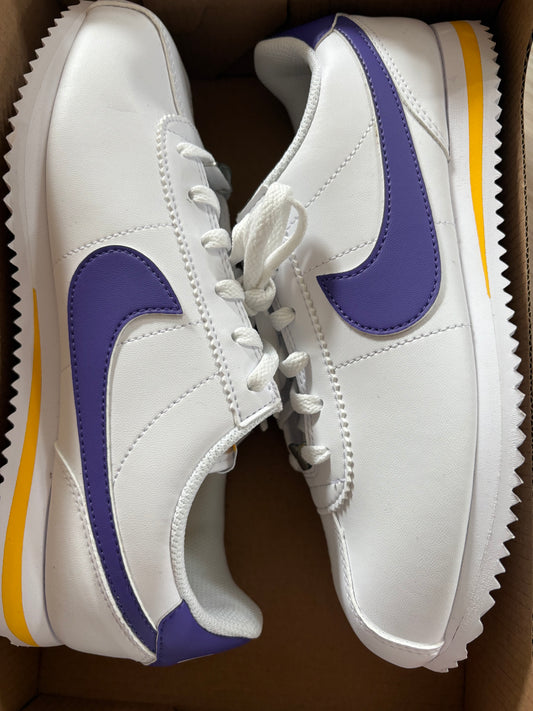 Nike Cortez in weiss/gelb/lila, Größe 36