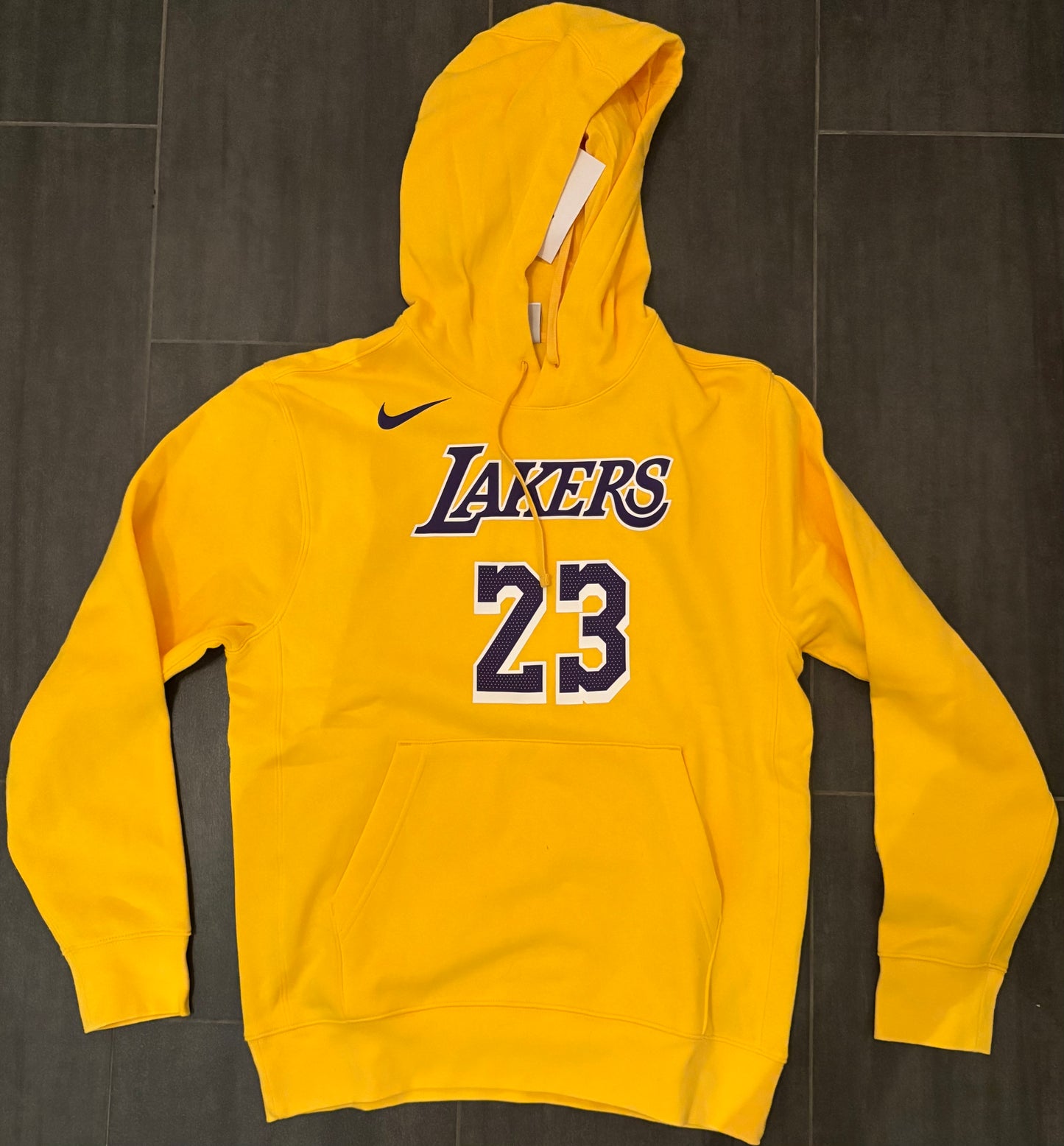 Nike NBA Hoodie Los Angeles Lakers, Größe S in gelb/weiss/lila