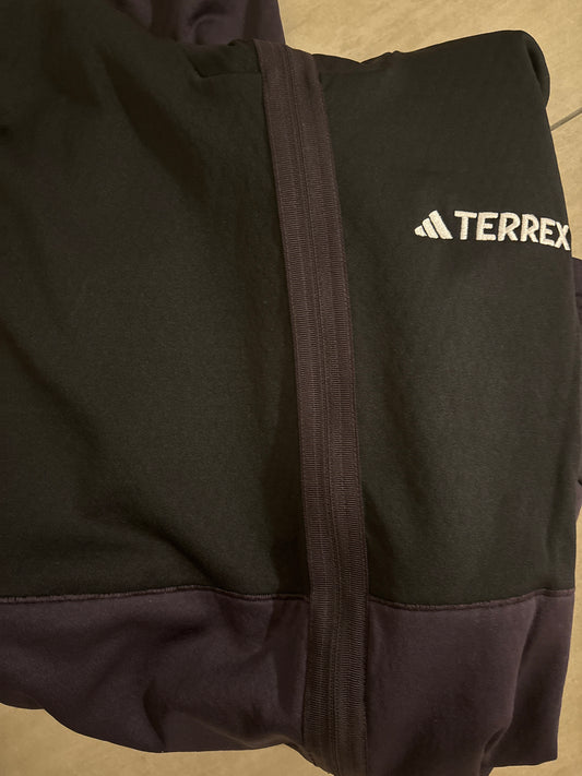 Adidas Terrex Joggingjacke, schwarz/dunkellila, Größe wählbar