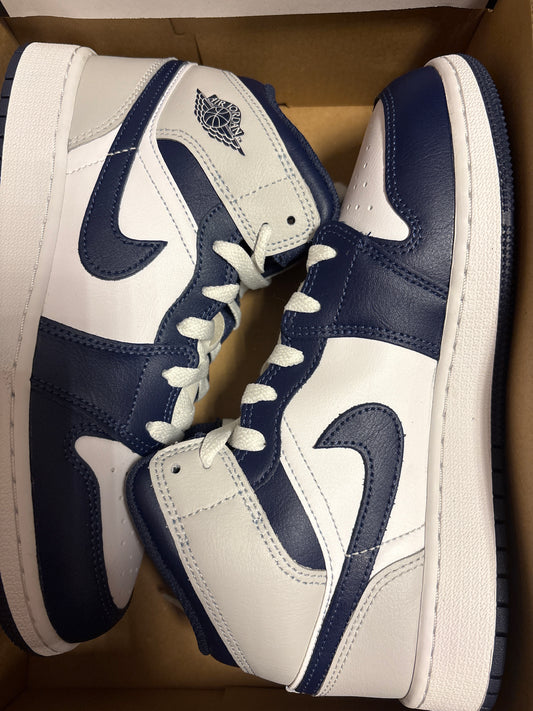 Nike Air Jordan 1 Mid in blau/grau, Größe wählbar