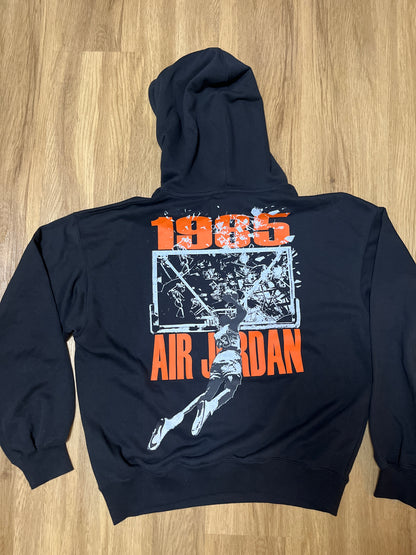 Nike Jordan Hoodie, Größe S in schwarz/ Backprint