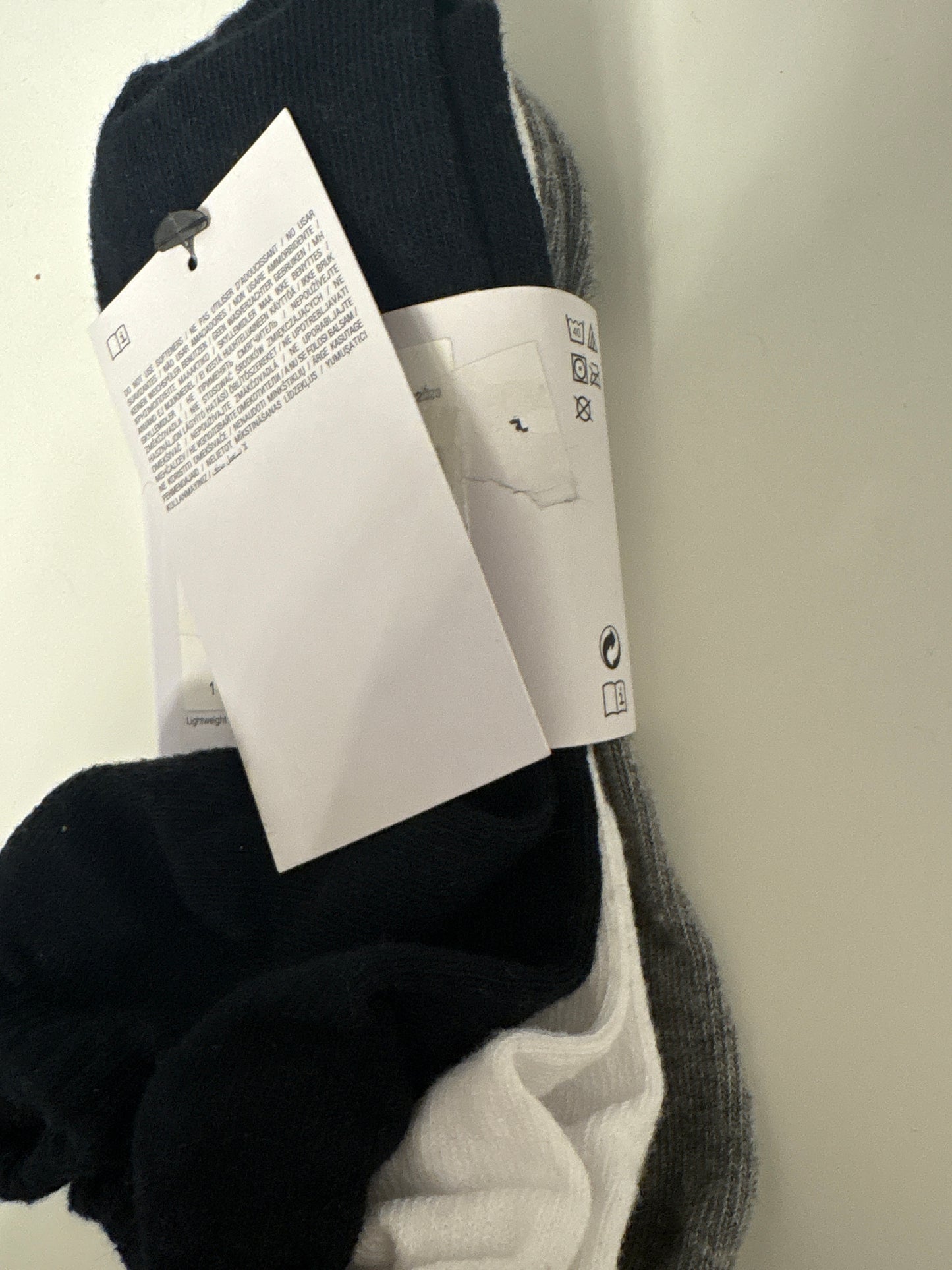 Nike kurze Socken, 3er Pack in grau/weiss/schwarz, Größe 42-46