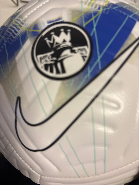 Nike Premier League Fußball Aerowsculpt, weiss blau