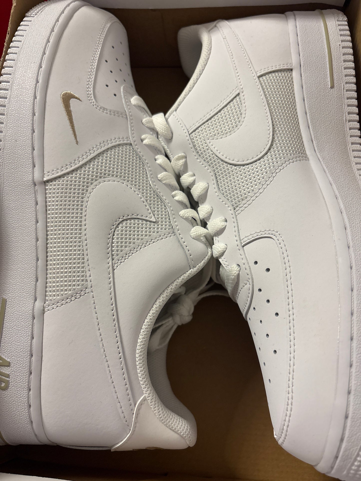 Nike Air Force 1 weiss/beige, Größe 48,5