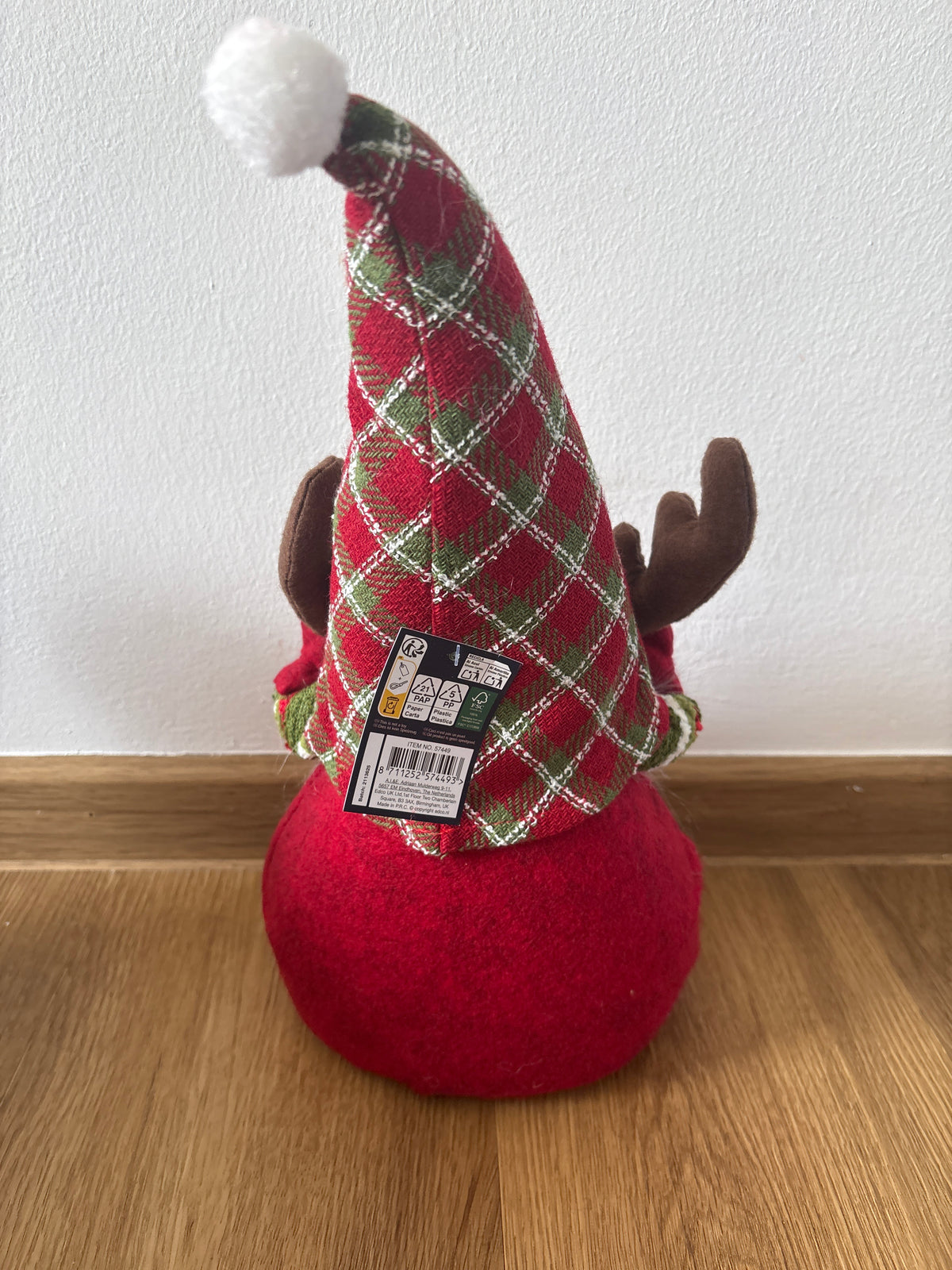 Deko Weihnachtszwerg groß rot