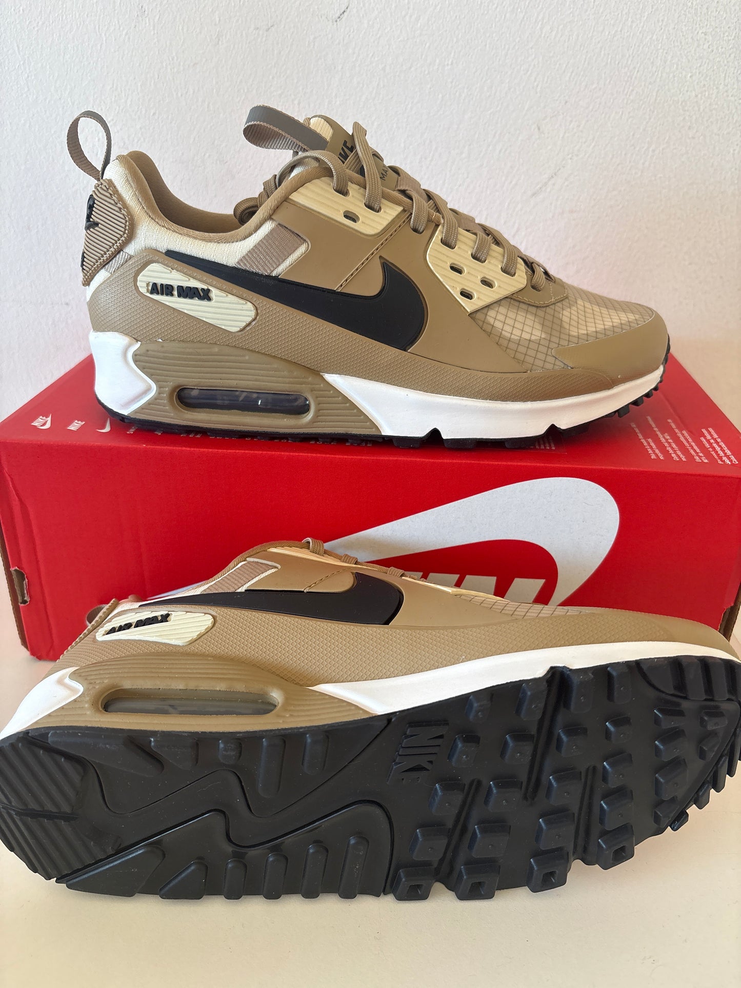 Nike Air Max 90 Drift in schwarz/beige/weiss, Größe wählbar