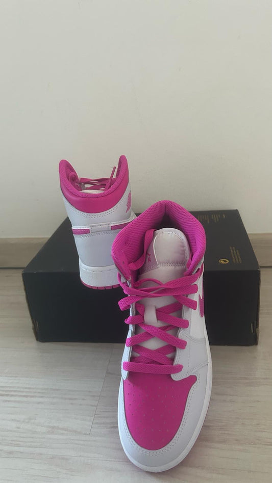 Nike Air Jordan 1 MID Größe wählbar in weiss/pink
