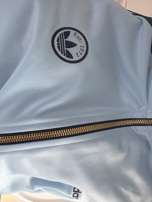 Adidas Joggingjacke hellblau, Größe M