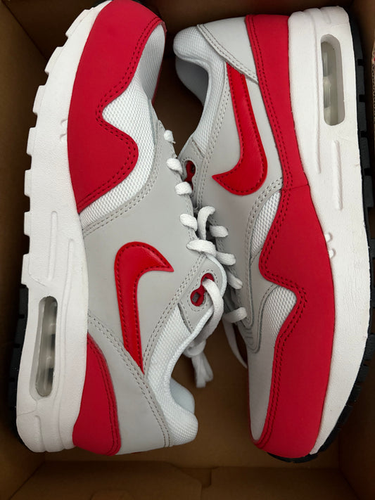 Nike Airmax 1 weiss/rot/grau, Gr. 39
