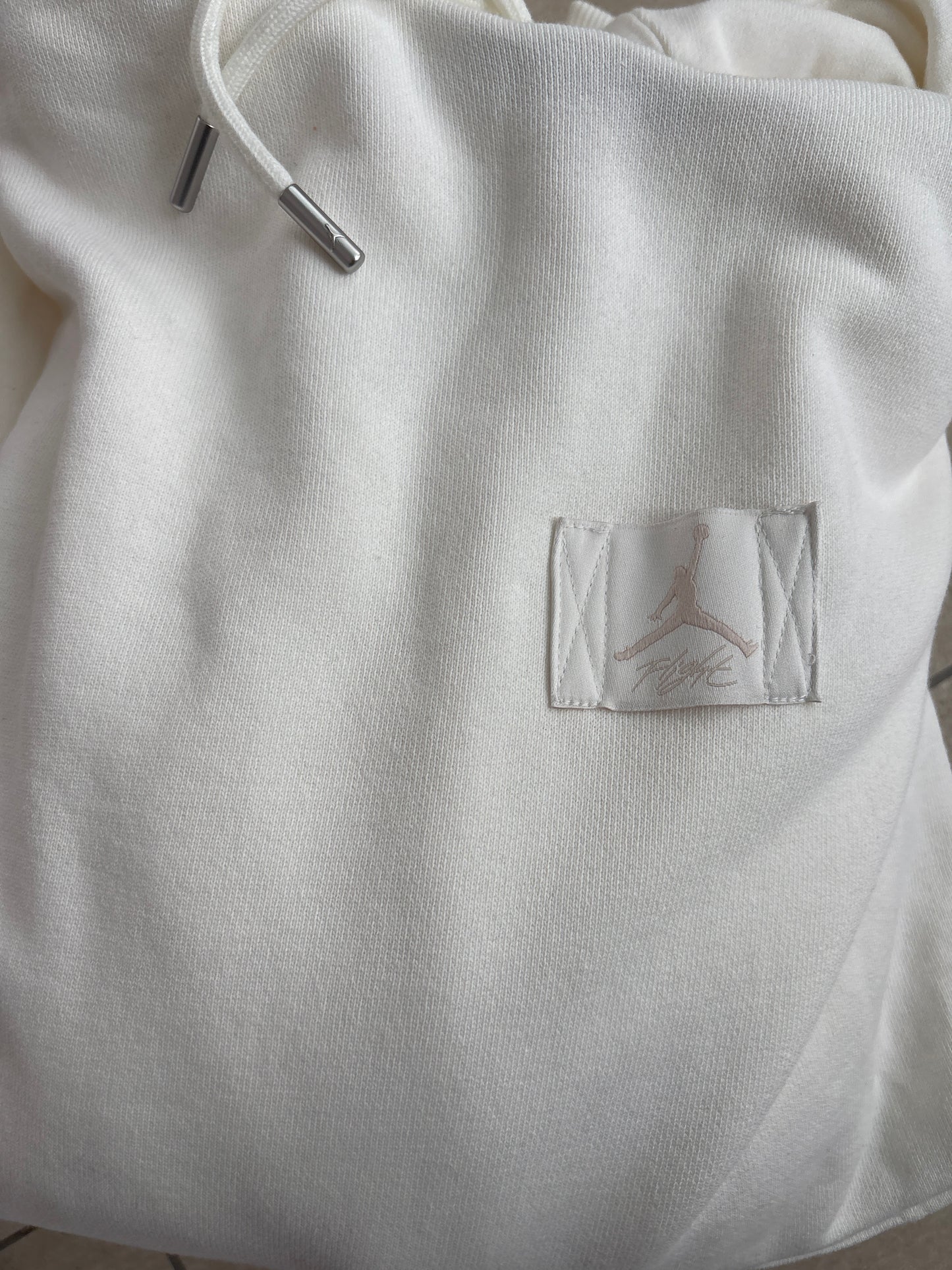 Nike Frauen Jordan Hoodie, Größe XL in hellcreme