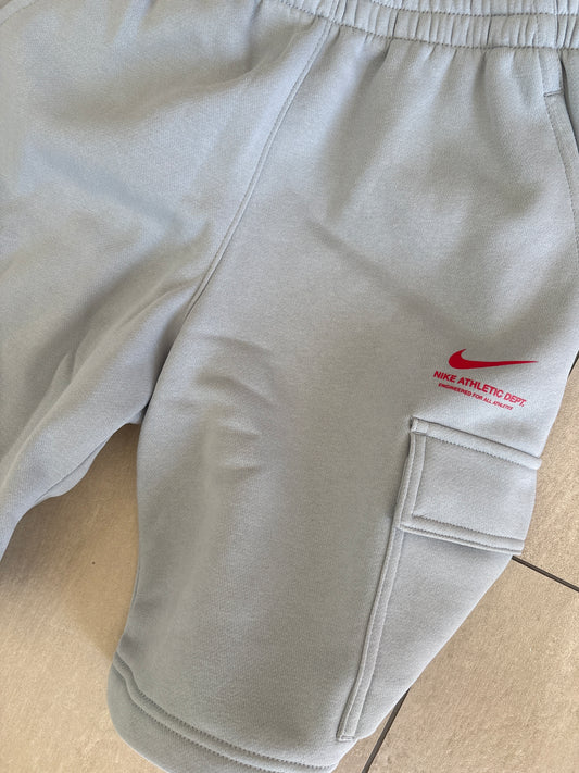 Nike kurze Kinder Hose grau/rot, Größe wählbar
