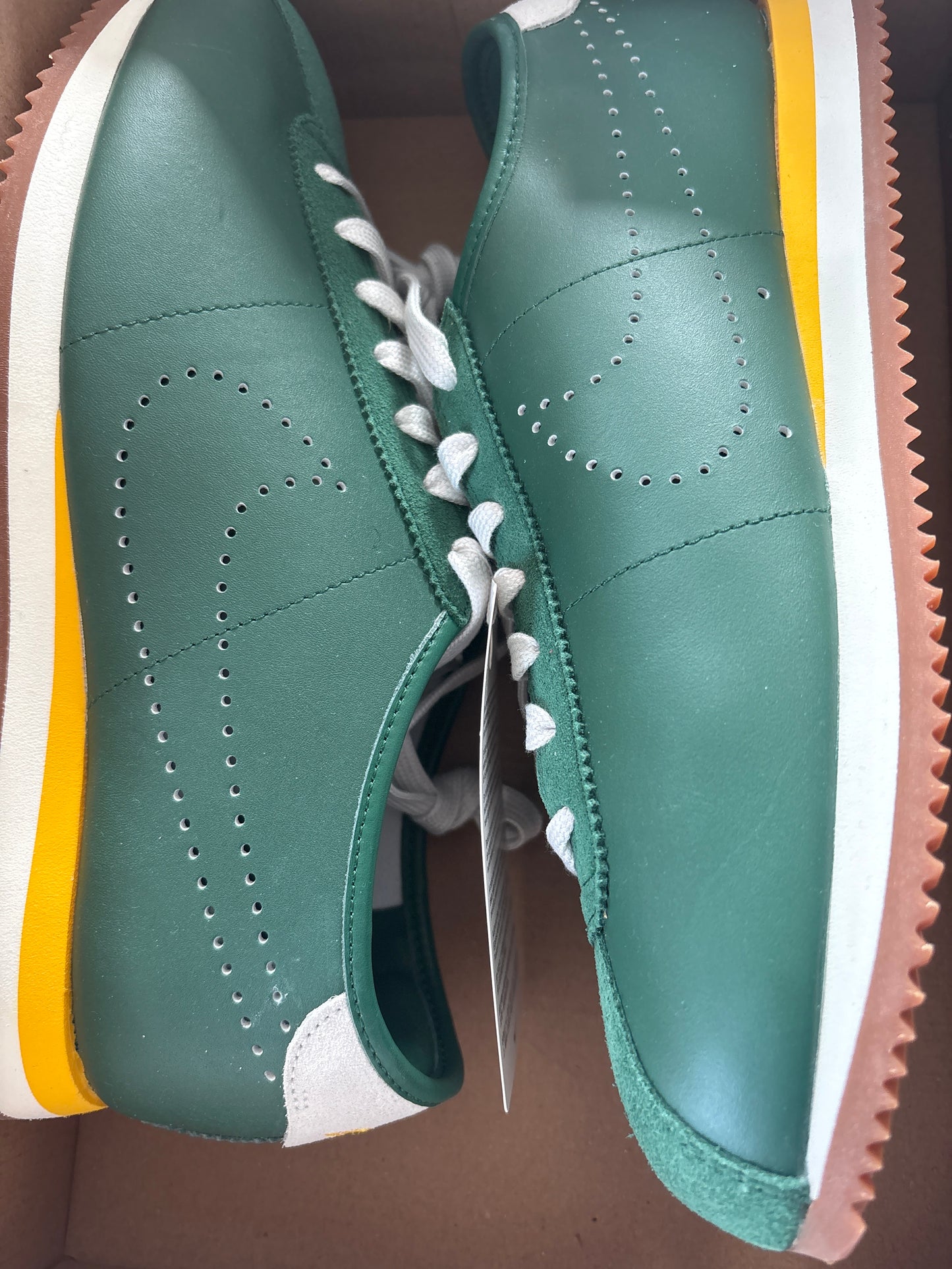 Nike Cortez in grün/gelb/weiss, Größe 43