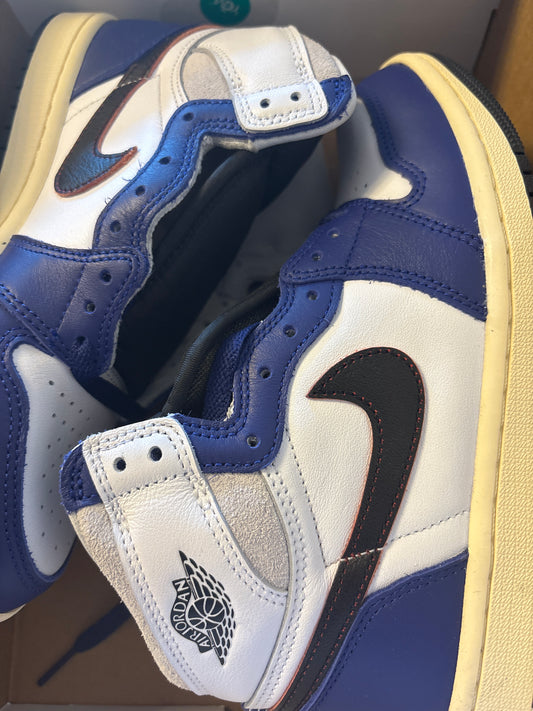 Air Jordan 1 Retro High, Blau/grau/schwarz/grau, Größe wählbar