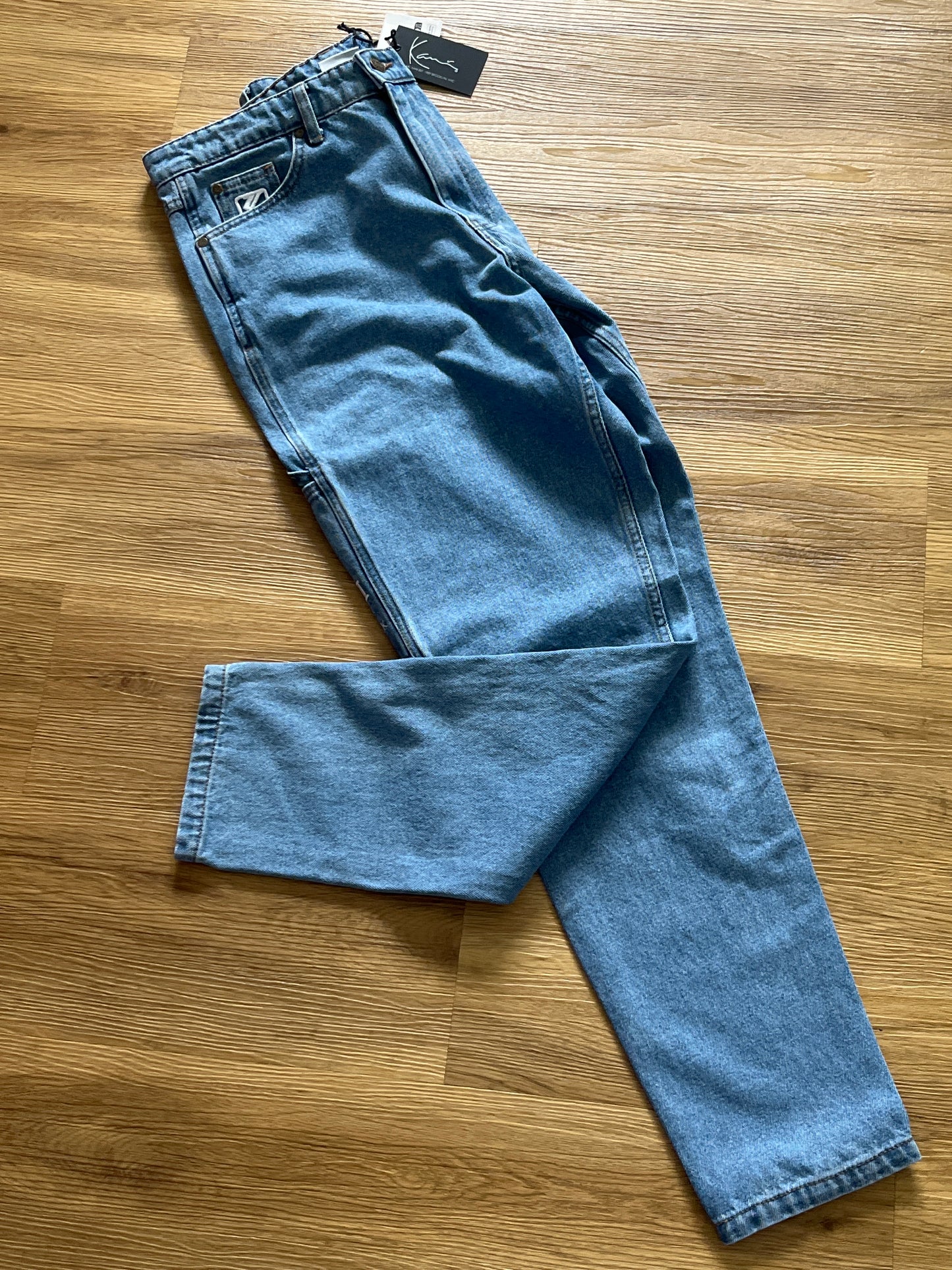 Karl Kani Jeans blau mit weißen Details, Größe 32
