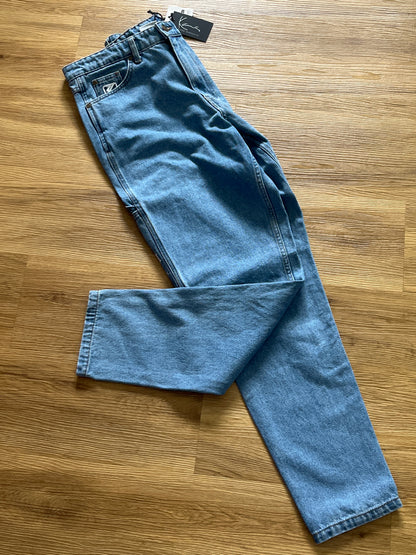 Karl Kani Jeans blau mit weißen Details, Größe 32